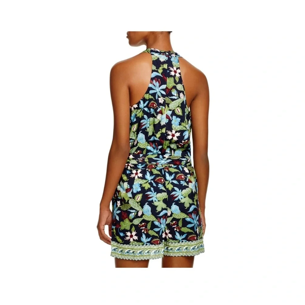 Tory Burch Wisteria Wrap Romper Swim Cover Up